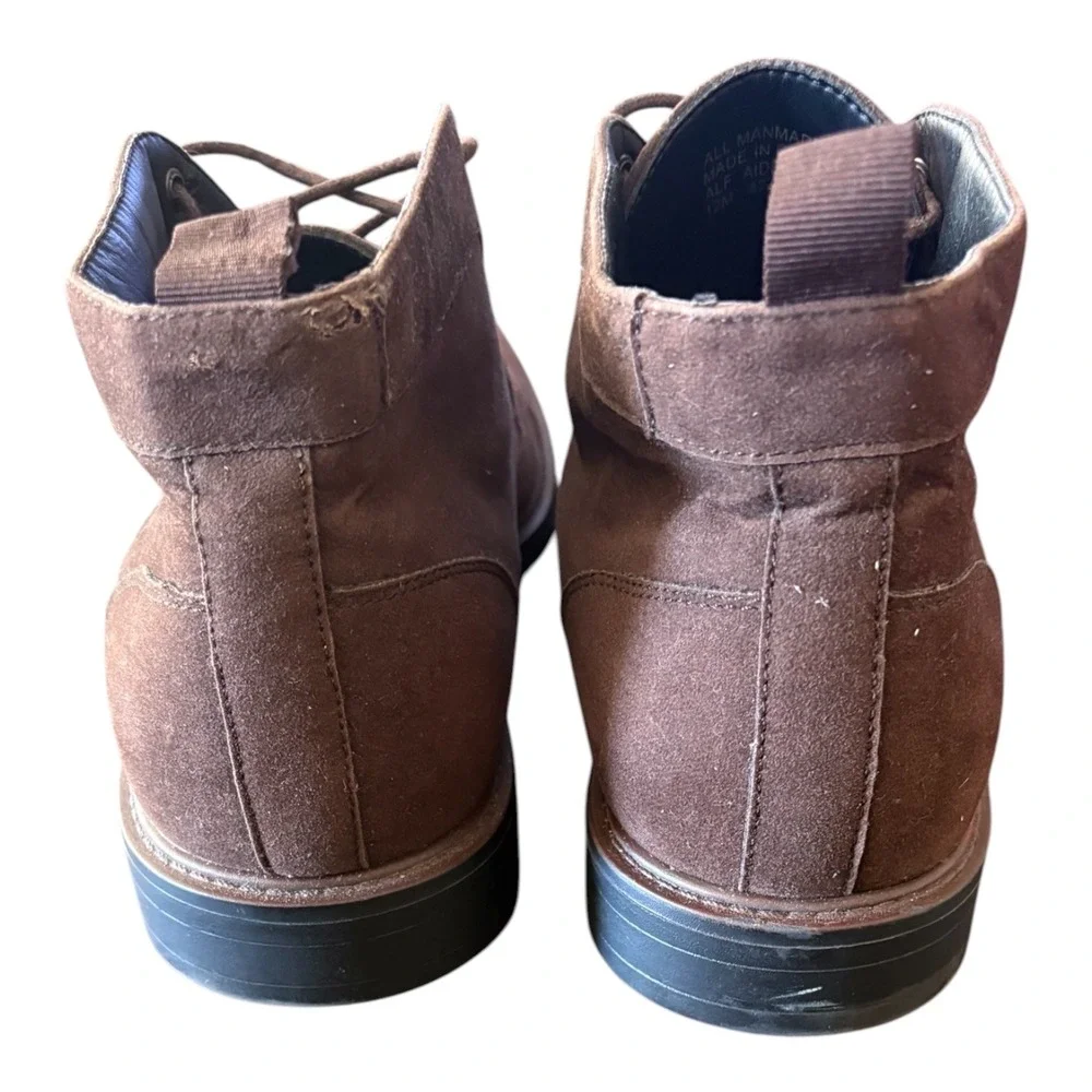 Alfani Aiden Mens Brown Faux Suede Chukka Lace Up Ankle Boots Size 12M